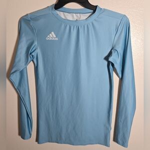 Womens 2 Piece Adidas Light Blue Long/Short Sleeve Shirts